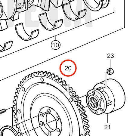 Engrenagem original Volvo Penta VOP3855970 | 4.3GXi-C