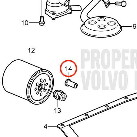 Valvola originale Volvo Penta VOP3855996 | 3.0GLM-B