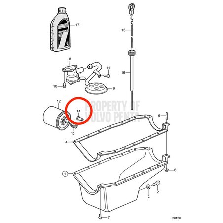 Valvola originale Volvo Penta VOP3855996 | 3.0GLM-B