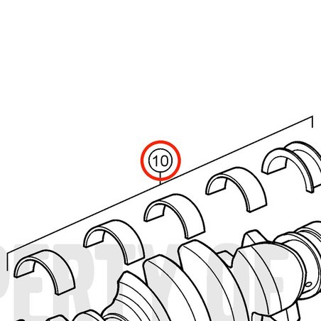 Original Volvo Penta Hauptlager VOP3856731 | 3,0GLMMDA