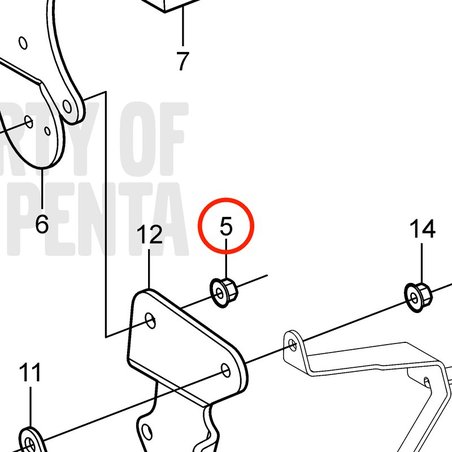 Original Volvo Penta Flansch-Sicherungsmutter VOP3857181 | 3.0GLM-C