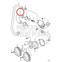 Tubo flessibile originale Volvo Penta VOP3857391 | 3.0GLM-B