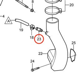Encaixe original Volvo Penta VOP3857822 | 3.0GLM-B