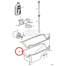 Carter motore originale Volvo Penta VOP3857863 | 3.0GLM-B