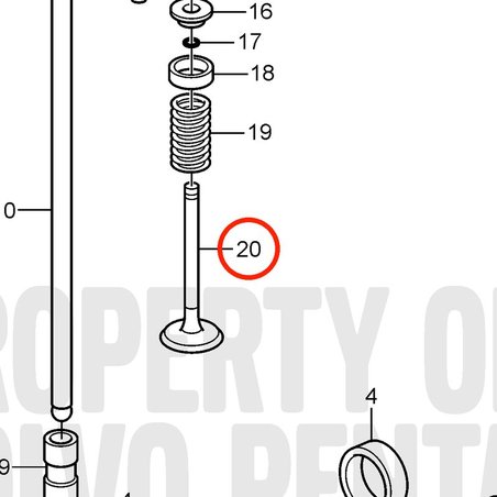 Válvula Original Volvo Penta VOP3857879 | 3.0GLM-B