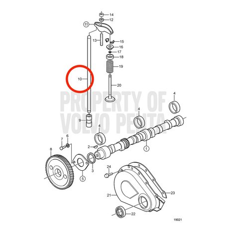 Varilla de Presión Original Volvo Penta VOP3857899 | 3.0GLM-B