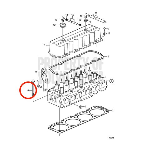 Boulon d'origine Volvo Penta VOP3857900 | 3.0GLM-B