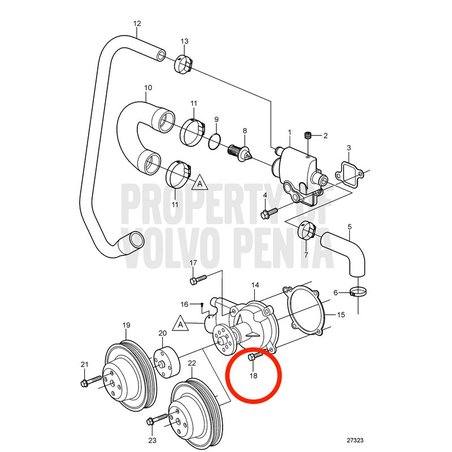 Original Volvo Penta Sechskantschraube VOP3858499 | 3.0GLM-B