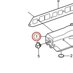Coletor de escapamento genuíno Volvo Penta VOP3858870 | 3.0GLM-B