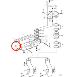 Collecteur d'échappement d'origine Volvo Penta VOP3858870 | 3.0GLM-B