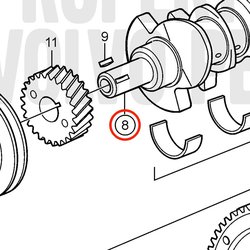 Albero motore originale Volvo Penta VOP3858953 | 3.0GLM-B