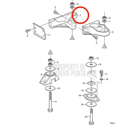 Console originale Volvo Penta VOP3860089 | 3.0GLM-B