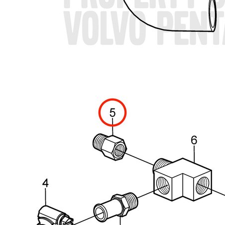 Raccordo originale Volvo Penta VOP3862196 | 4.3GXi-C