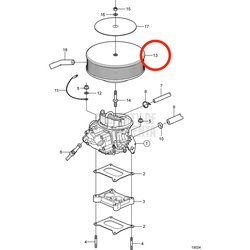 Protezione antifiamma originale Volvo Penta VOP3862630 | 3.0GLM-B