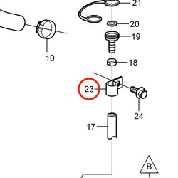 Collier de fixation d'origine Volvo Penta VOP3862891 | 4.3GXi-C