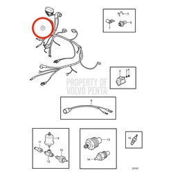 Manojo Cables Original Volvo Penta VOP3863291 | 3.0GLM-C