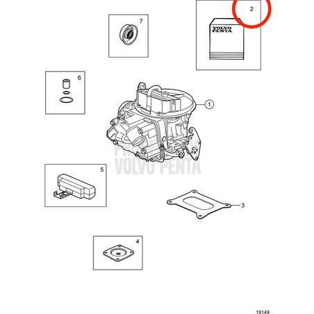 Original Volvo Penta Bausatz VOP21533394 | 3,0GLMMDA