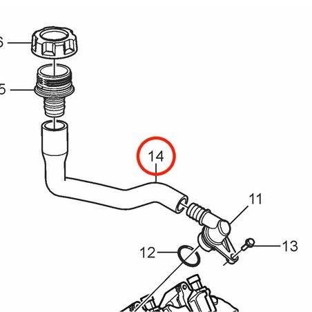 Mangueira original Volvo Penta VOP22358178 | 3.0GLM-C