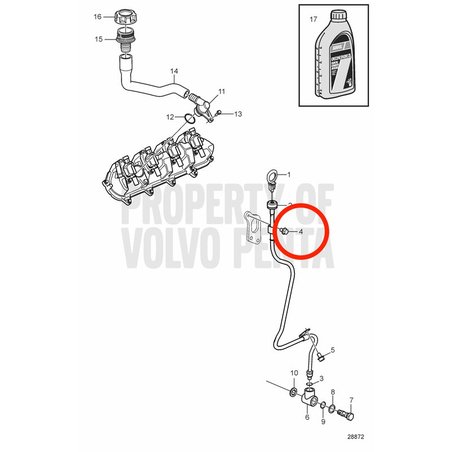 Vite flangiata originale Volvo Penta VOP60113383 | 3.0GLM-C