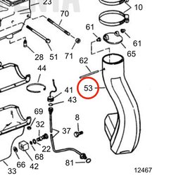 Tubo di scarico originale Volvo Penta VOP3850795 | 3.0GLMMDA