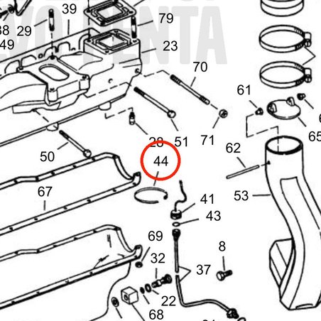 Collier de serrage d'origine Volvo Penta VOP3852158 | 3.0GLMMDA