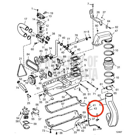 Guarnizione originale Volvo Penta VOP3852426 | 5.7GXi-C