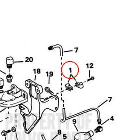 Original Volvo Penta Klemme VOP3852427 | 3,0GLMMDA