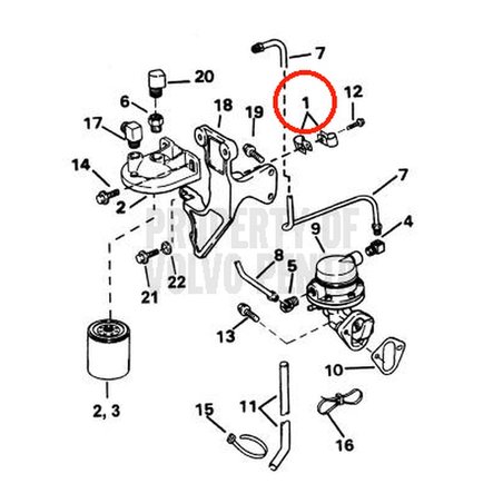 Original Volvo Penta Klemme VOP3852427 | 3,0GLMMDA