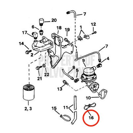 Original Volvo Penta Bandklemme VOP3852486 | 3,0GLMMDA