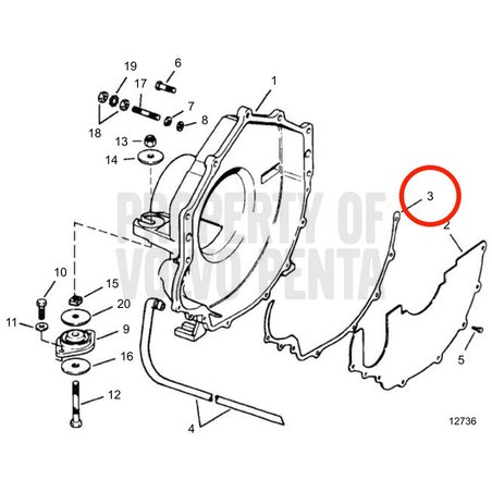 Junta Original Volvo Penta VOP3853002 | 3.0GLMMDA