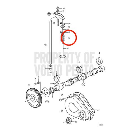 Resorte Original Volvo Penta VOP3853130 | 3.0GLMMDA