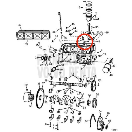 Porca Volvo Penta original VOP3853148 | 3.0GLMMDA