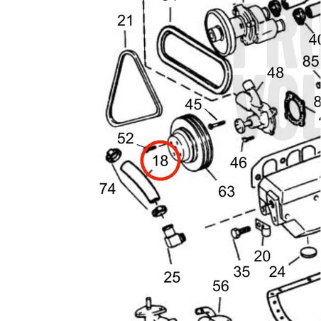 Tuyau d'origine Volvo Penta VOP3853255 | 3.0GLMMDA