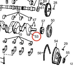 Vilebrequin d'origine Volvo Penta VOP3853338 | 3.0GLMMDA