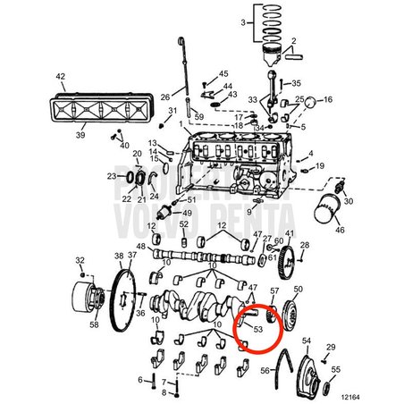 Virabrequim original Volvo Penta VOP3853338 | 3.0GLMMDA