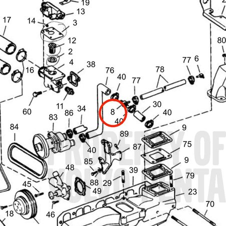 Mamelon en T d'origine Volvo Penta VOP3853653 | 3.0GLMMDA