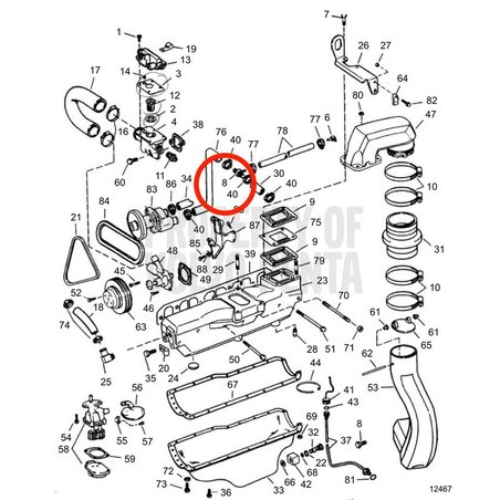 Mamelon en T d'origine Volvo Penta VOP3853653 | 3.0GLMMDA