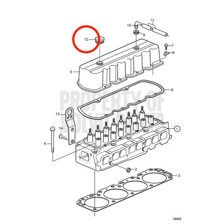 Tapa de Llenado de Aceite Original Volvo Penta VOP3853842
