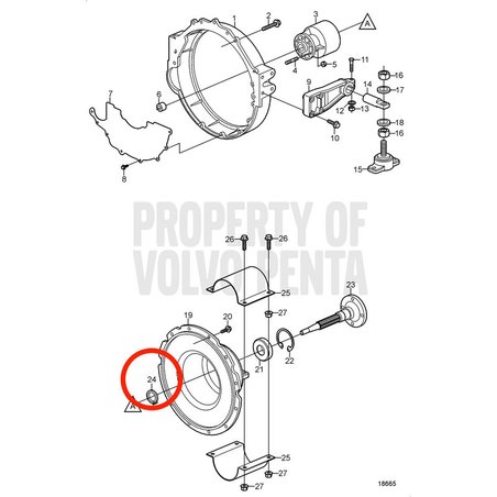 Circlip Original Volvo Penta VOP914465 | 4.3GXi-C