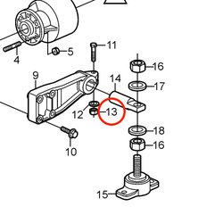 Tuerca de Sujeción Original Volvo Penta VOP950355 | 4.3GXi-C
