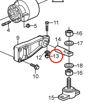 Tuerca de Sujeción Original Volvo Penta VOP950355 | 4.3GXi-C