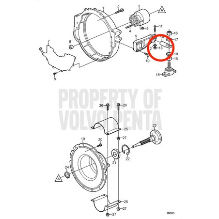 Tuerca de Sujeción Original Volvo Penta VOP950355 | 4.3GXi-C