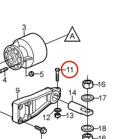 Parafuso hexagonal original Volvo Penta VOP955551 | 4.3GXi-C