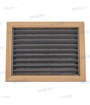 Teak Return Air Grille 10x10Teak return air grille 10x10 for onboard air conditioning and ventilation systems. Recmar marine spa