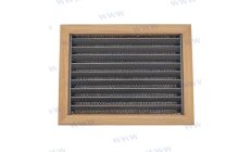 Teak Return Air Grille 12x12Teak return air grille 12x12 for onboard air conditioning and ventilation systems. Recmar marine spa