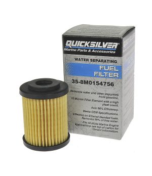 Filtro combustible separador agua en línea Quicksilver 8M0154756 motores fueraborda Yamaha 125-425CV y Suzuki 200-350CVFiltro co