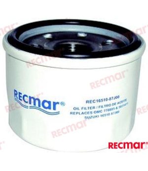 ÖLFILTER 16510-87J00 REC16510-87J00Für Suzuki-Außenbordmotoren 4T DF25, DF30, DF40, DF50, DF60, DF70 und DF140 sowie Johnson/Evi
