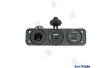 Socket USB C/A + Cigarette Lighter Socket + MultímetroSocket USB C/A + Cigarette Lighter Socket + Multímetro. Marine spare part 