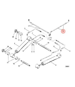 Tubo Trim 32-861128 REC32-861128Duto flexível para sistemas de compensação e inclinação nos motores das séries MerCruiser Alpha 