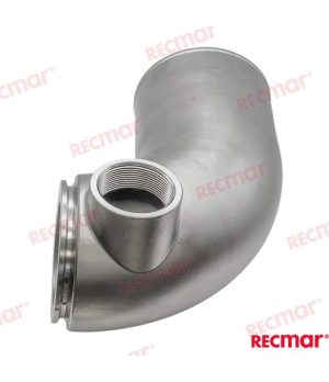 Cotovelo de Escape Inox Volvo 3830988Para motores diesel Volvo Penta TAMD61A, TAMD72A, TAMD74L-A, TAMD103A e D7A/D7C. Cotovelo d